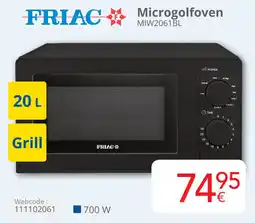 Eldi Friac Microgolfoven MIW2061BL aanbieding