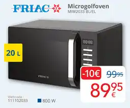 Eldi Friac Microgolfoven MIW2033 BL/EL aanbieding