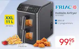 Eldi Friac Dubbele Airfryer AIF 8100ST aanbieding