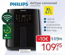 Eldi Philips Airfryer connected HD9255/90 aanbieding
