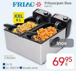 Eldi Friac Frituurpan Duo F601IX aanbieding