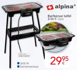 Eldi Alpina Barbecue tafel 2 in 1 18209 aanbieding