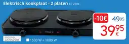 Eldi Friac Elektrisch kookplaat 2 platen EC 2504 aanbieding