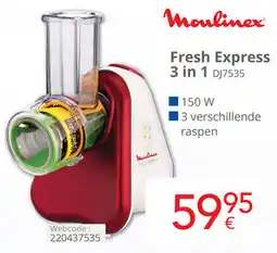 Eldi Moulinex Fresh Express 3 in 1 DJ7535 aanbieding