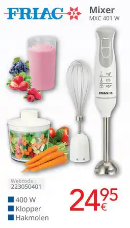 Eldi Friac Mixer MXC 401 W aanbieding