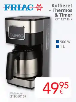Eldi Friac Koffiezet + Thermos & Timer KFT 157 THX aanbieding