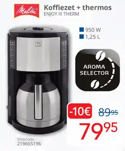 Eldi Melitta Koffiezet + thermos enjoy III therm aanbieding