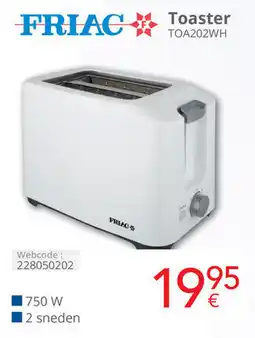 Eldi Friac Toaster TOA202WH aanbieding