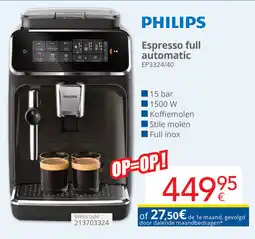 Eldi Philips Espresso full automatic EP3324/40 aanbieding