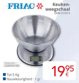 Eldi Friac Keukenweegschaal EKW-0100 X aanbieding