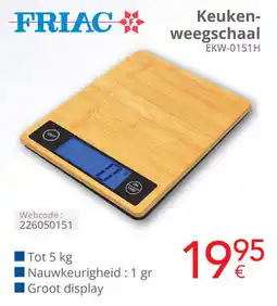 Eldi Friac Keukenweegschaal EKW-0151H aanbieding