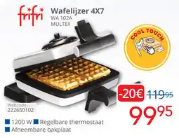 Eldi Frifri Wafelijzer 4X7 WA 102A Multex aanbieding