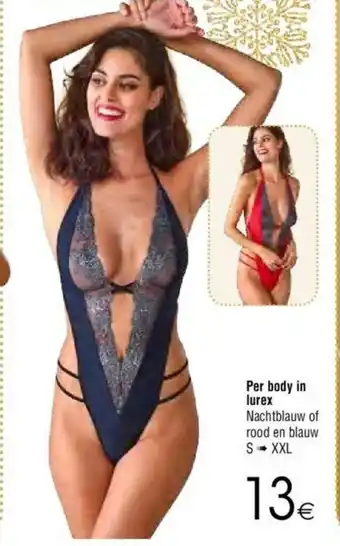 Per body in lurex S-XXL