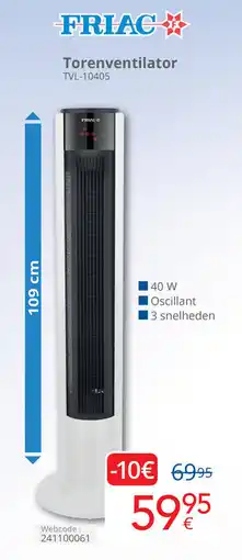 Eldi Friac Torenventilator TVL-10405 aanbieding