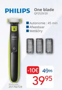 Eldi Philips one blade QP2520/20 aanbieding