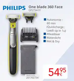 Eldi Philips one blade 360 face QP2734/31 aanbieding