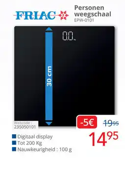 Eldi Friac personen weegschaal EPW-0101 aanbieding