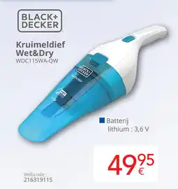 Eldi Kruimeldief Wet&Dry WDC115WA-QW aanbieding