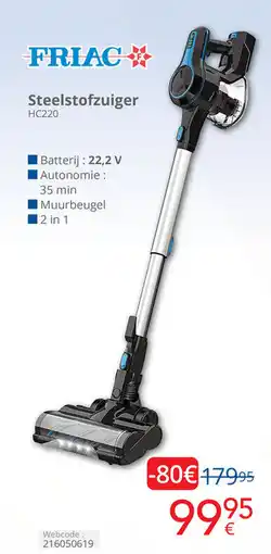 Eldi Friac steelstofzuiger HC220 aanbieding