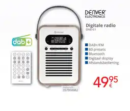 Eldi Denver electronics Digitale radio DAB-61 aanbieding