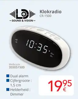 Eldi Klokradio CR-1500 aanbieding