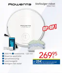 Eldi Rошепта stofzuiger robot RR8477WH aanbieding