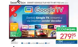 Eldi Smart tech smart google full HD TV 40VA1 aanbieding