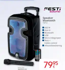 Eldi Festi sound speaker bluetooth TSF12 aanbieding