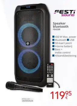 Eldi Festi sound speaker bluetooth FB428R aanbieding