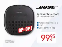 Eldi Bose speaker bluetooth soundlink micro bk aanbieding
