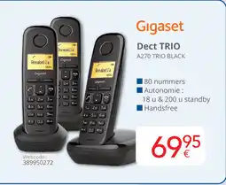 Eldi Gigaset dect trio A270 trio black aanbieding