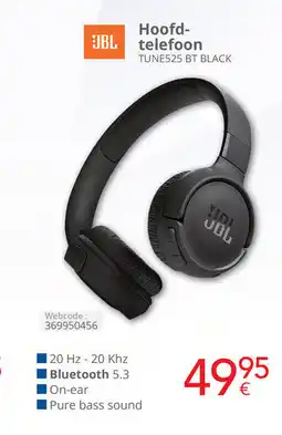 Eldi JBL Hoofd telefoon tune525 BT black aanbieding