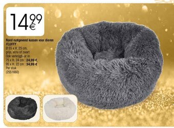 Cora Rond rustgevend kussen voor dieren Fluffy aanbieding