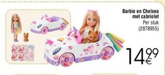 Barbie en Chelsea met cabriolet