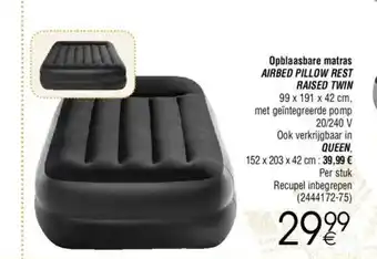 Cora Opblaasbare matras Airbed pillow rest raised twin 99x191x42 cm aanbieding
