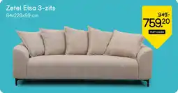 Leen Bakker Zetel Elsa 3 zits aanbieding