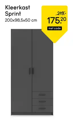 Leen Bakker Kleerkast Sprint aanbieding