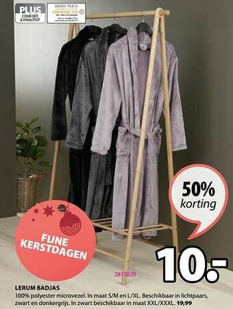 Jysk Lerum badjas aanbieding