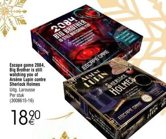 Escape game 2084, Big Brother is still watching you of Arsene Lupin contre Sherlock Holmes