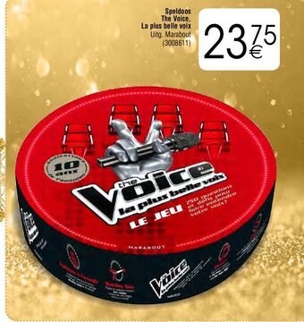 Cora Speldoos The Voice, La plus belle voix aanbieding