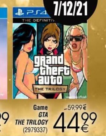 Cora Game GTA The trilogy aanbieding