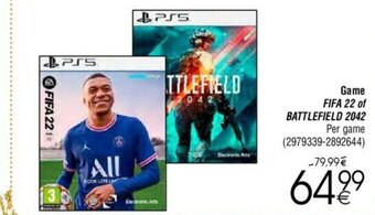 Cora Game Fifa 22 of Battlefield 2042 aanbieding