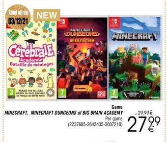 Cora Game Minecraft, minecraft dungeons of big brain academy aanbieding