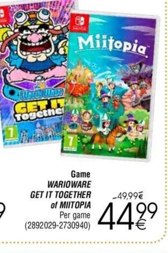 Cora Game warioware get it together of miitopia aanbieding