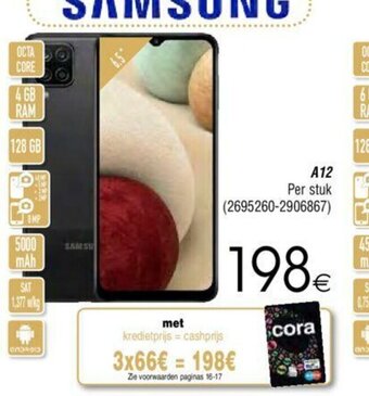 Cora Samsung A12 aanbieding