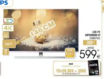 Cora Philips LED-TV 58PUS8505/12 146cm aanbieding