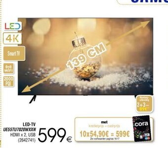 Cora Samsung Led-tv UE55TU7020WXXN 139cm aanbieding