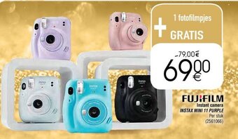 Cora Fujifilm Instant Camera Instax mini 11 purple aanbieding