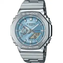 Decathlon Casio Analoog En Digitaal Horloge Zilverkleurig/Blauw GM-2110D-2AER aanbieding