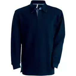 Decathlon Geribd poloshirt lange mouw Kariban French Rib aanbieding